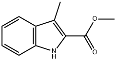 3-甲基-1H-吲哚-2-羧酸甲酯 结构式