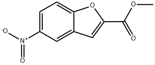 5-硝基-2-苯并呋喃甲酸甲酯 结构式