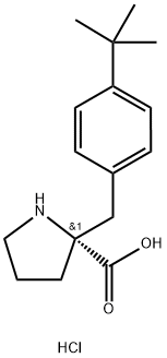 (R)-2-(4-(叔丁基)苄基)吡咯烷-2-羧酸盐酸盐 结构式