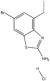 6-Bromo-4-ethyl-1,3-benzothiazol-2-amine, HCl 结构式