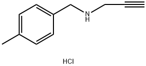 (4-甲基苯基)甲基](丙-2-炔-1-基)胺盐酸 结构式