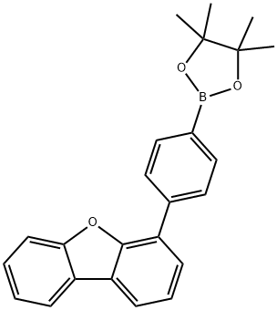 4-[4-(4,4,5,5-四甲基-1,3,2-二氧杂硼烷-2-基)苯基]二苯[B,D]并呋喃 结构式