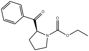 1-Pyrrolidinecarboxylic acid, 2-benzoyl-, ethyl ester, (S)- 结构式