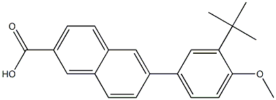 2-Naphthalenecarboxylicacid, 6-[3-(1,1-dimethylethyl)-4-methoxyphenyl]- 结构式