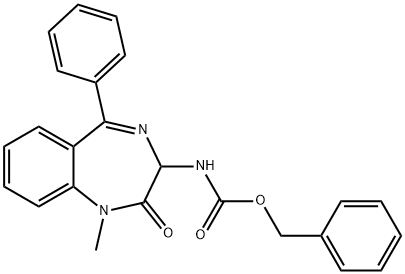 苯甲基 (1-甲基-2-氧亚基-5-苯基-2,3-二氢-1H-苯并[E][1,4]重氮基庚英-3-基)氨基甲酯 结构式