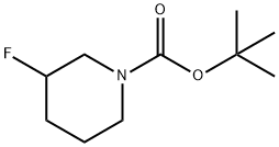 Tert-butyl 3-fluoropiperidine-1-carboxylate 结构式