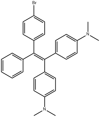1,1-双(4-二甲基氨基苯基)-2-对溴苯基-2-苯基乙烯 结构式