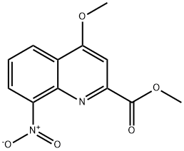 4-Methoxy-8-nitro-quinoline-2-carboxylic acid methyl ester 结构式