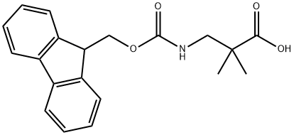 3-((((9H-FLUOREN-9-YL)METHOXY)CARBONYL)AMINO)-2,2-DIMETHYLPROPANOIC ACID 结构式