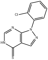 1-(2-Chloro-phenyl)-1H-pyrazolo[3,4-d]pyrimidine-4-thiol 结构式