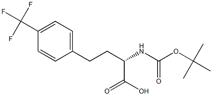 (2R)-2-{[(TERT-BUTOXY)CARBONYL]AMINO}-4-[4-(TRIFLUOROMETHYL)PHENYL]BUTANOIC ACID 结构式