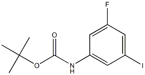 (3-氟-5-碘苯基)氨基甲酸叔丁酯 结构式