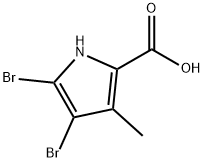 4,5-Dibromo-3-methyl-1H-pyrrole-2-carboxylic acid 结构式