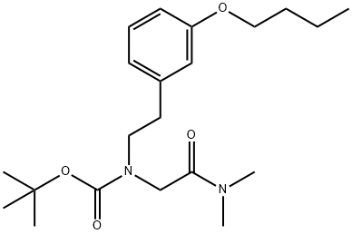 tert-butyl (3-butoxyphenethyl)(2-(dimethylamino)-2-oxoethyl)carbamate 结构式