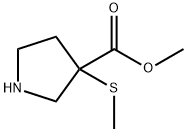 methyl3-(methylthio)pyrrolidine-3-carboxylate 结构式