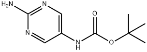 (2-氨基嘧啶-5-基)氨基甲酸叔丁酯 结构式