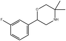 2-(3-fluorophenyl)-5,5-dimethylmorpholine 结构式