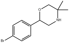 2-(4-bromophenyl)-5,5-dimethylmorpholine 结构式