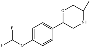 2-(4-(difluoromethoxy)phenyl)-5,5-dimethylmorpholine 结构式