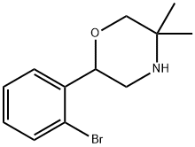 2-(2-bromophenyl)-5,5-dimethylmorpholine 结构式