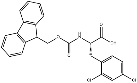 2-(((((9H-芴-9-基)甲氧基)羰基)氨基)-3-(2,4-二氯苯基)丙酸 结构式