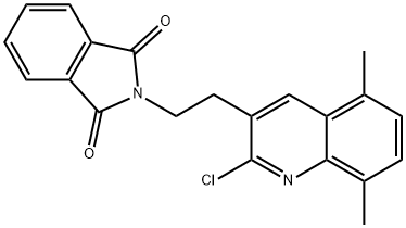 2-(2-(2-氯-5,8-二甲基喹啉-3-基)乙基)异吲哚炔-1,3-二酮 结构式