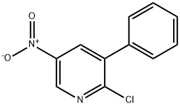 2-氯-5-硝基-3-苯基吡啶 结构式