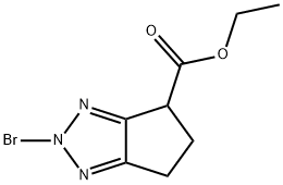 2-Bromo-5,6-dihydro-4H-cyclopentathiazole-4-carboxylic acid ethyl ester 结构式