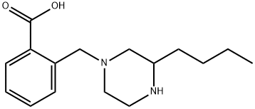1-(2-carboxyphenyl methyl)-3-n-butyl piperazine 结构式