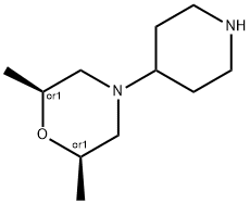 (2S,6R)-2,6-Dimethyl-4-(piperidin-4-yl)morpholine 结构式