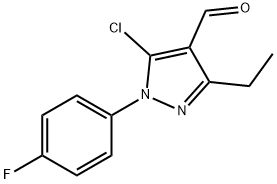 5-chloro-3-ethyl-1-(4-fluorophenyl)-1H-pyrazole-4-carbaldehyde 结构式
