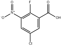 5-氯-2-氟-3-硝基苯甲酸 结构式