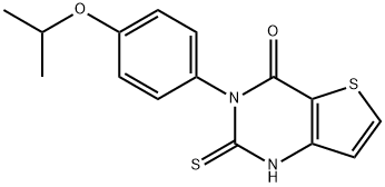 Thieno[3,2-d]pyrimidin-4(1H)-one, 2,3-dihydro-3-[4-(1-methylethoxy)phenyl]-2-thioxo- 结构式