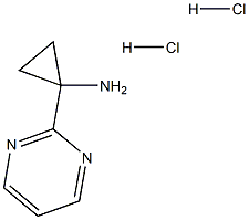 1-(pyrimidin-2-yl)cyclopropan-1-amine dihydrochloride 结构式
