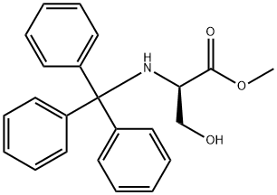 (R)-3-羟基-2-(三苯甲基氨基)丙酸甲酯 结构式