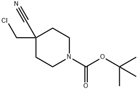 4-(氯甲基)-4-氰基哌啶-1-羧酸叔丁酯 结构式