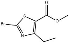 2-溴-4-乙基噻唑-5-羧酸甲酯 结构式