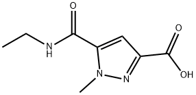 5-(乙基氨基甲酰基)-1-甲基-1H-吡唑-3-羧酸 结构式