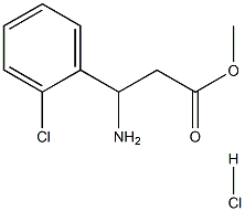 3-氨基-3-(2-氯苯基)丙酸甲酯盐酸盐 结构式
