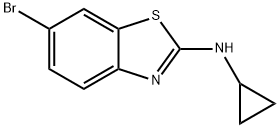 6-bromo-N-cyclopropyl-1,3-benzothiazol-2-amine 结构式