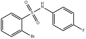2-溴-N-(4-氟苯基)苯磺酰胺 结构式