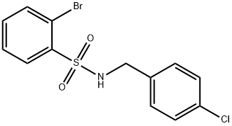 2-溴-N-(4-氯苄基)苯磺酰胺 结构式