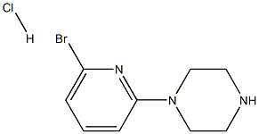 1-(6-bromo-2-pyridinyl)piperazine hydrochloride 结构式