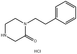 1-苯乙基哌嗪-2-酮盐酸盐 结构式