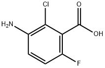 3-Amino-2-chloro-6-fluoro-benzoic acid 结构式