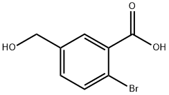 2-溴-5-(羟甲基)苯甲酸 结构式