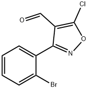 3-(2-bromophenyl)-5-chloro-1,2-oxazole-4-carbaldehyde 结构式
