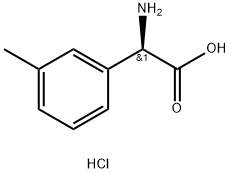 R-3-甲基苯甘氨酸盐酸盐 结构式