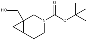 1-(羟甲基)-3-氮杂双环[4.1.0]庚烷-3-羧酸叔丁酯 结构式