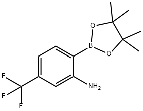 2-氨基-4-三氟甲基苯硼酸频哪醇酯 结构式